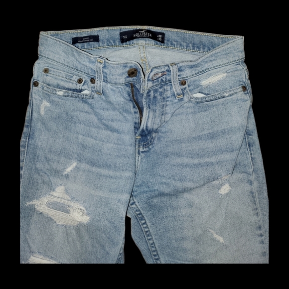 Hollister Destroyed Skinny Jeans Hollister Epic Flex Jeans Light Wash 26x30 EUC - Picture 9 of 9